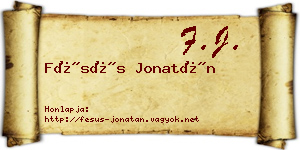 Fésüs Jonatán névjegykártya
